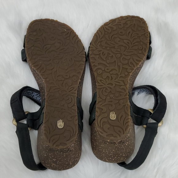 Teva | Shoes | Teva Leather Black Sandals Platform Size 8 | Poshmark
